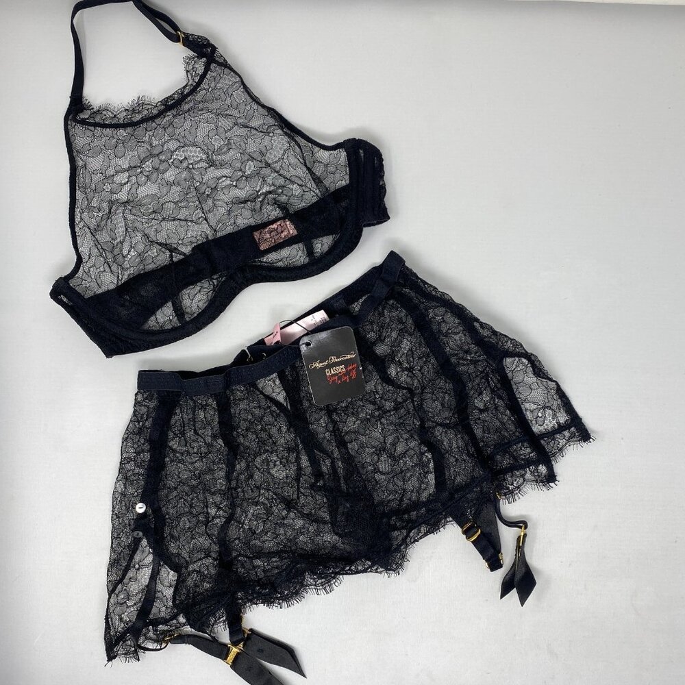 Agent Provocateur Annoushka Black Lace Set AP2 Small - Picture 10 of 16